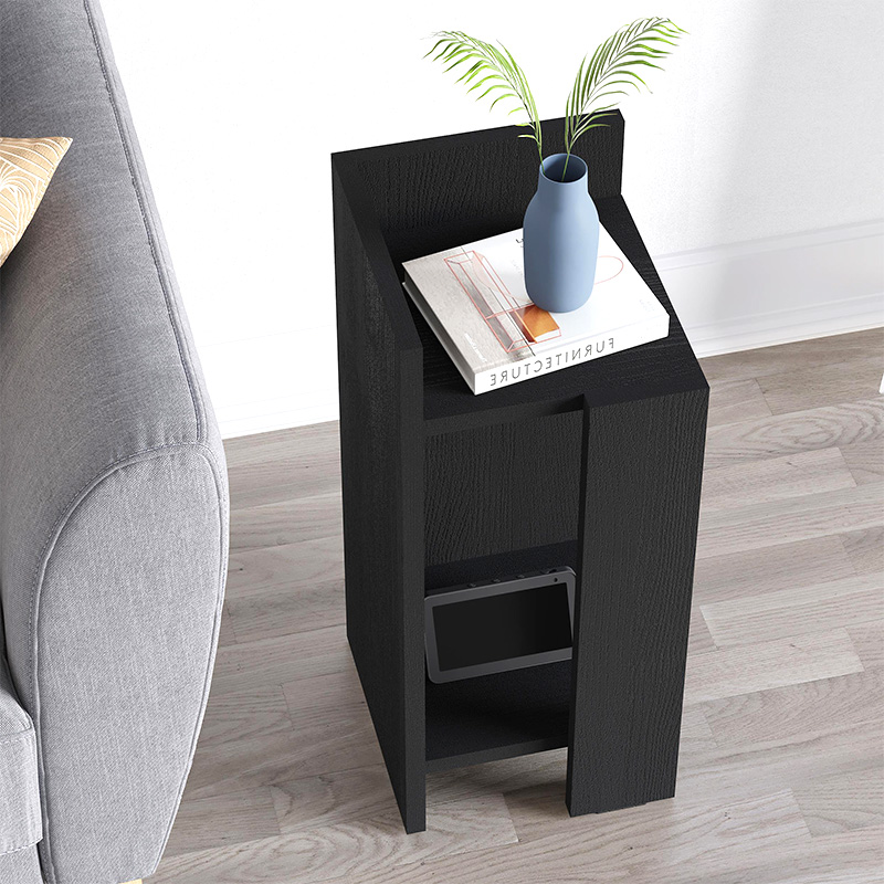 Κομοδίνο Elos Megapap αριστερό χρώμα black wood 25x27x60εκ. - Image 2