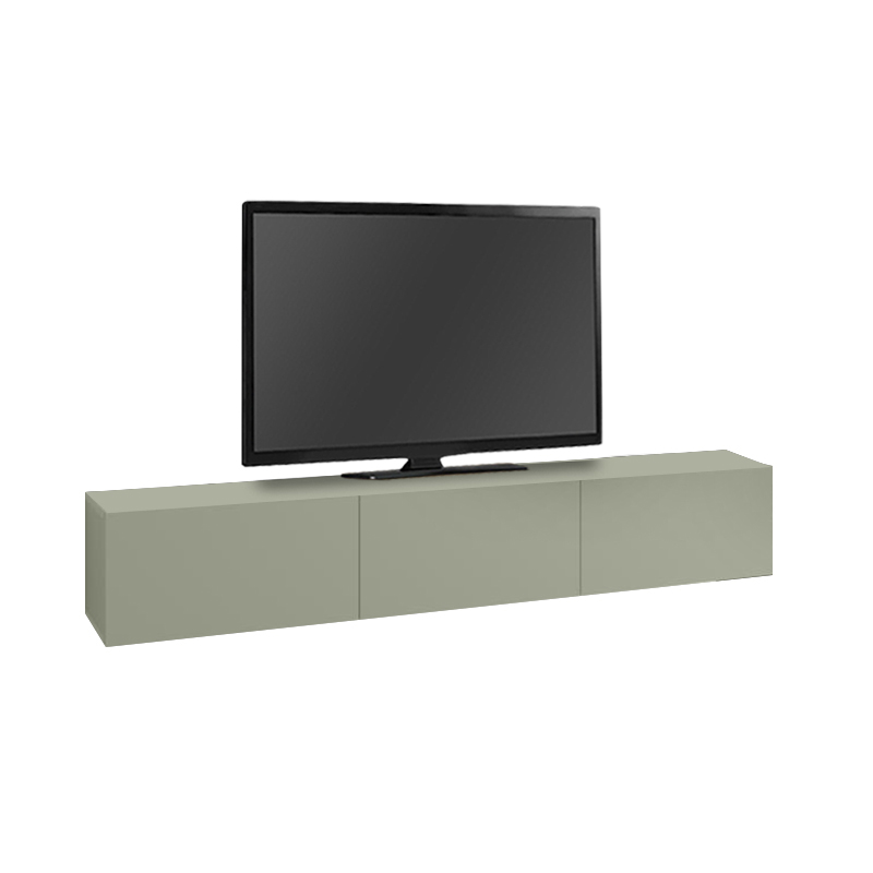 Έπιπλο τηλεόρασης επιτοίχιο Francy Megapap χρώμα ash green 180x30x30εκ. - Image 6