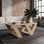 Τραπεζάκι σαλονιού Pipra Megapap χρώμα sapphire oak 110x60x40εκ.