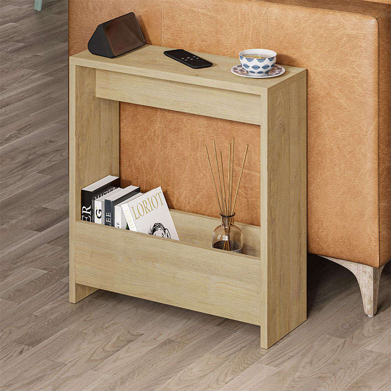 Τραπεζάκι βοηθητικό Simpi Megapap χρώμα sapphire oak 55x20x60εκ.