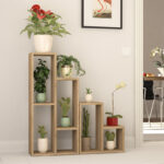 Ραφιέρα – Ανθοστήλη Sule Megapap χρώμα sapphire oak 84x20x89εκ.