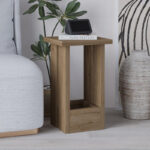 Τραπεζάκι βοηθητικό Tasos Megapap χρώμα sepet oak 30x30x50,3εκ.