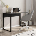 Γραφείο εργασίας Inna Megapap χρώμα γκρι ρετρό – silky black 100x60x75εκ.