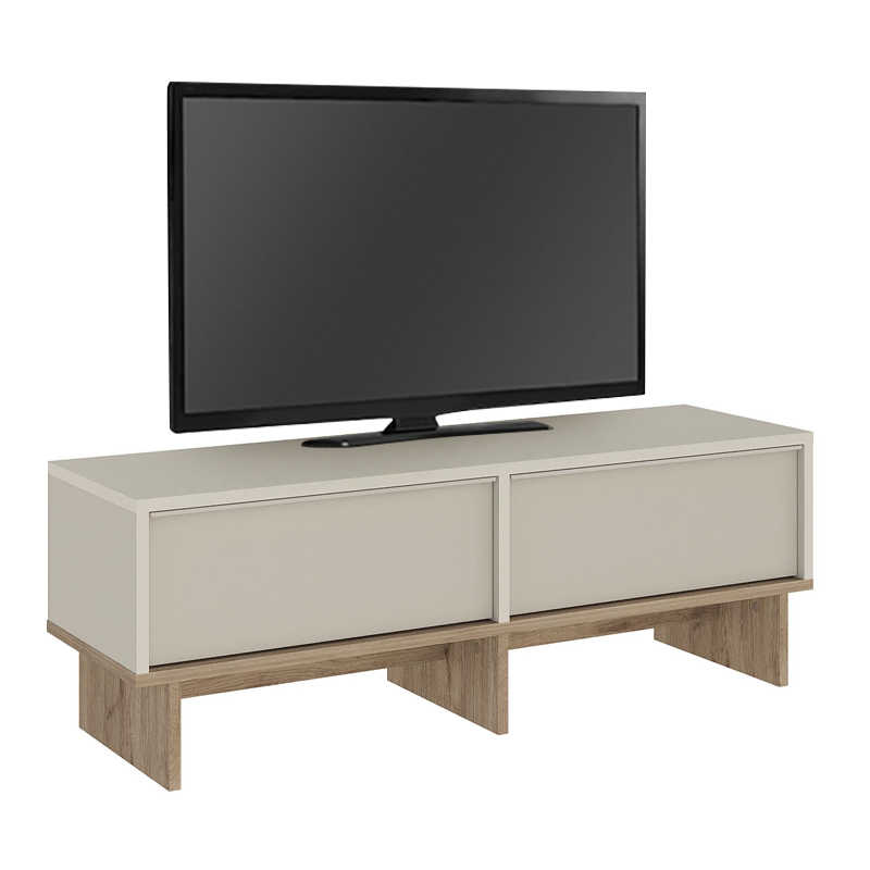 Έπιπλο τηλεόρασης Yuki Megapap χρώμα sandstone - sepet oak 118x35x40,6εκ. - Image 6