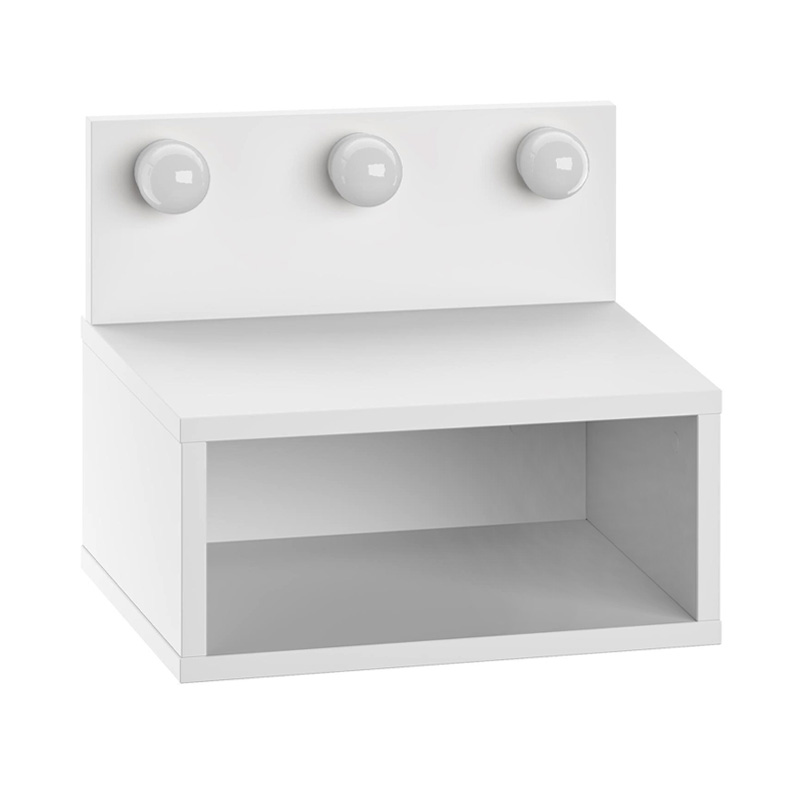 Κομοδίνο επιτοίχιο Treo Megapap με LED χρώμα λευκό 40x30x33,8εκ. - Image 6