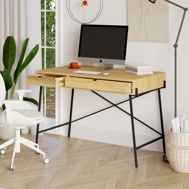 Γραφείο εργασίας Naive Megapap χρώμα sapphire oak 113,4x60x77,5εκ. - Image 2
