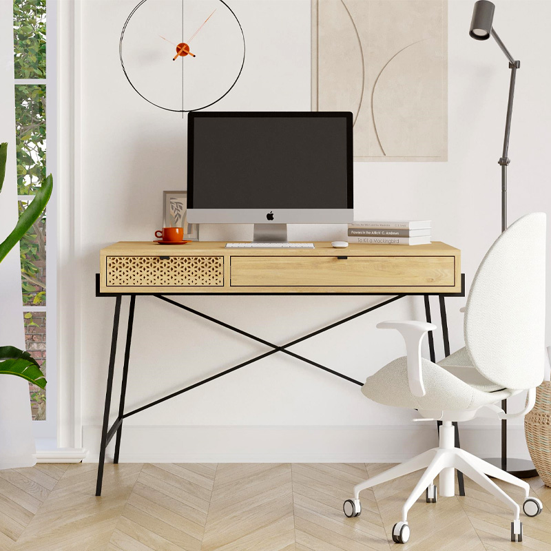 Γραφείο εργασίας Naive Megapap χρώμα sapphire oak 113,4x60x77,5εκ. - Image 3