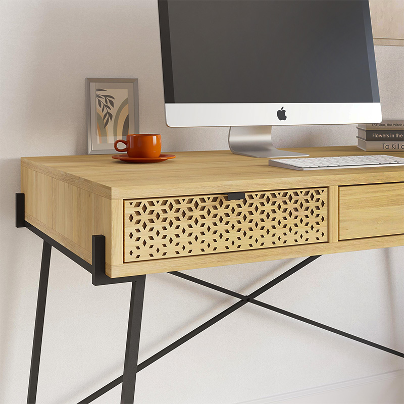 Γραφείο εργασίας Naive Megapap χρώμα sapphire oak 113,4x60x77,5εκ. - Image 5