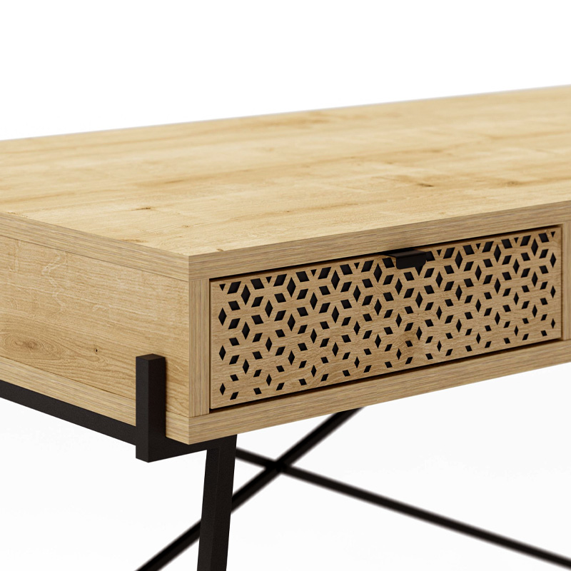 Γραφείο εργασίας Naive Megapap χρώμα sapphire oak 113,4x60x77,5εκ. - Image 6