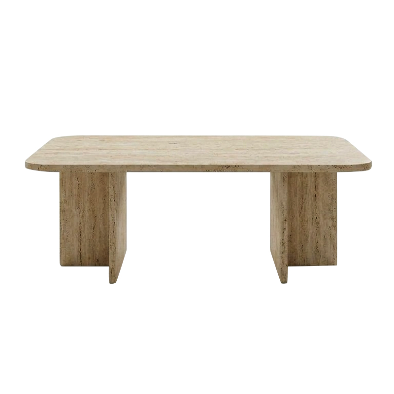 Τραπεζάκι σαλονιού Hillary Megapap χρώμα travertine 100x60x41,8εκ. - Image 4