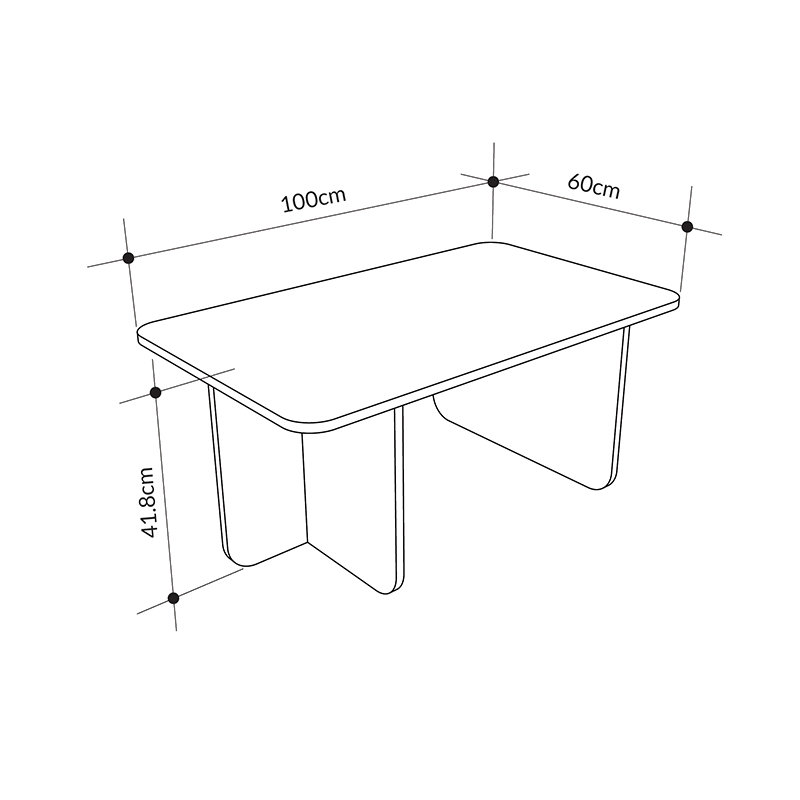 Τραπεζάκι σαλονιού Hillary Megapap χρώμα travertine 100x60x41,8εκ. - Image 5