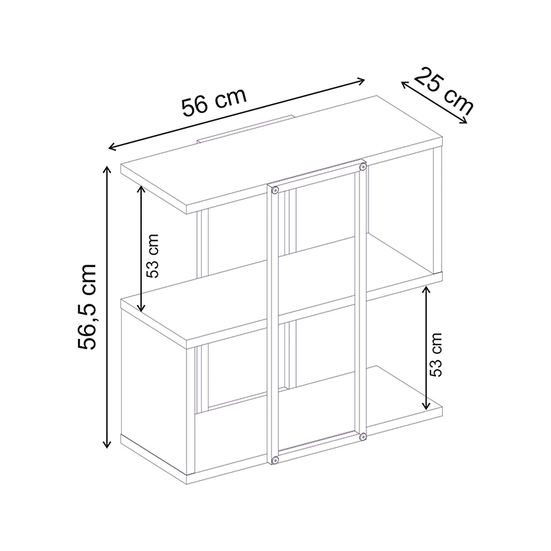 Τραπεζάκι βοηθητικό Homia Megapap χρώμα sandstone 56x25x56,5εκ. - Image 5