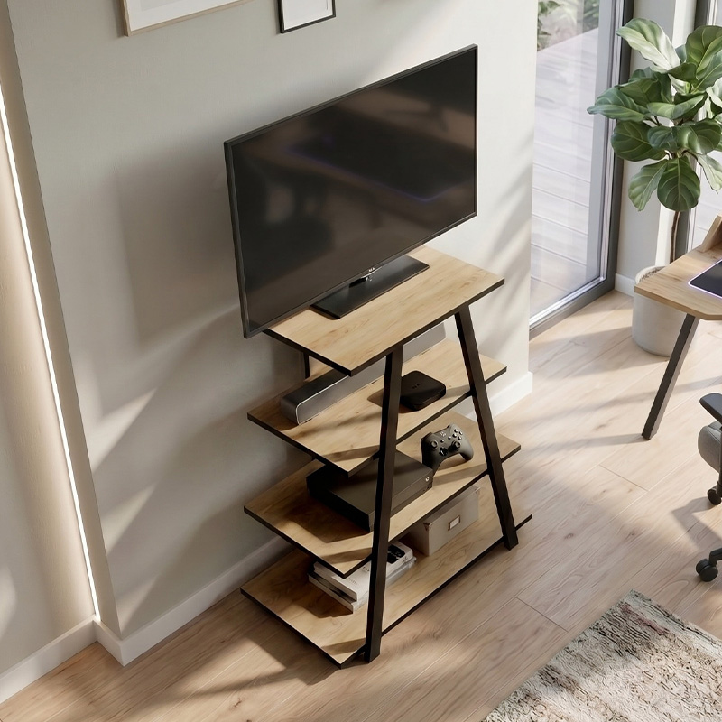 Έπιπλο τηλεόρασης Lyno Megapap χρώμα sapphire oak 70,4x54x80εκ. - Image 2