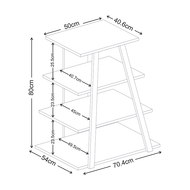 Έπιπλο τηλεόρασης Lyno Megapap χρώμα sapphire oak 70,4x54x80εκ. - Image 7