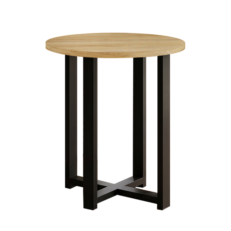 Τραπεζάκι βοηθητικό Mesa Megapap χρώμα sapphire oak Ø45x50εκ. - Image 3