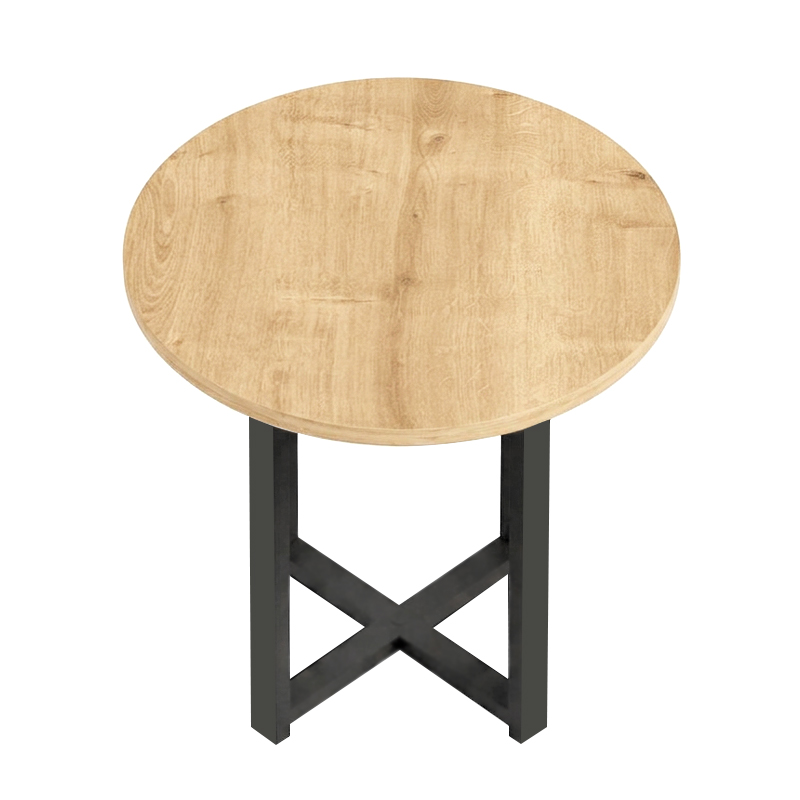 Τραπεζάκι βοηθητικό Mesa Megapap χρώμα sapphire oak Ø45x50εκ. - Image 4