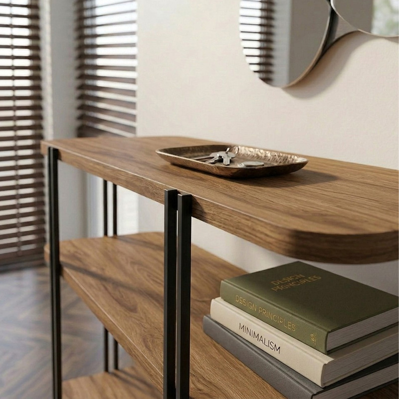 Κονσόλα Notus Megapap χρώμα καρυδί Ud 92x34,5x75εκ. - Image 3