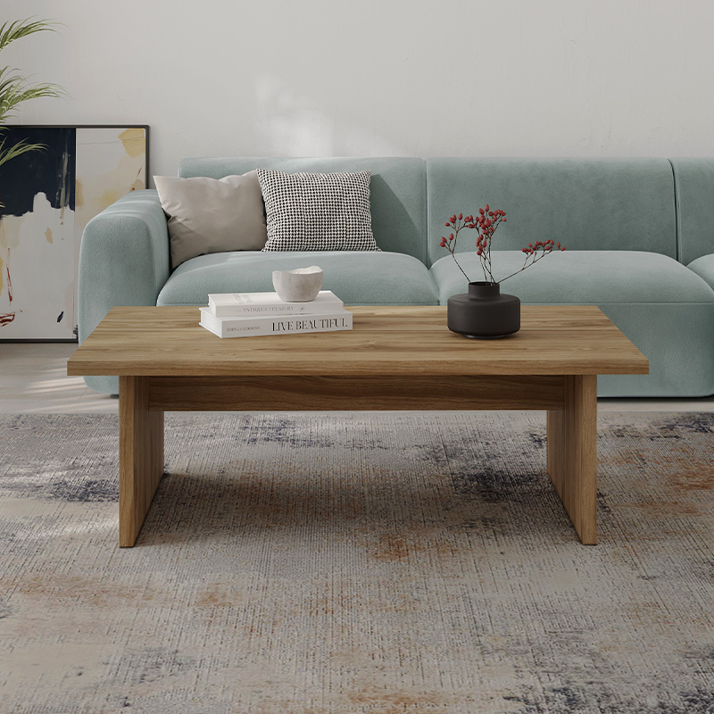 Τραπεζάκι σαλονιού Loana Megapap χρώμα καρυδί Ud 120x70x40εκ. - Image 3