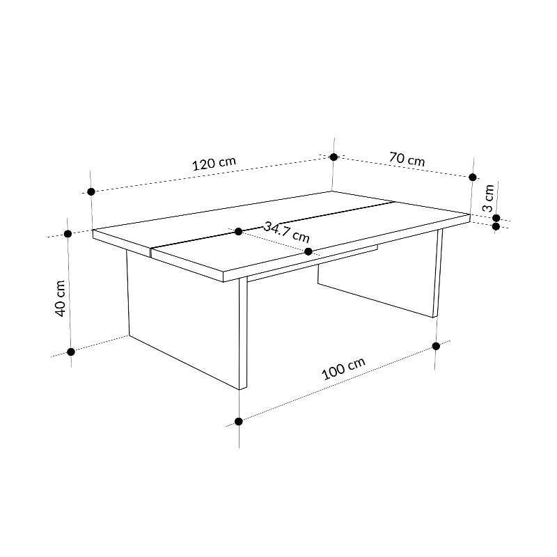Τραπεζάκι σαλονιού Loana Megapap χρώμα καρυδί Ud 120x70x40εκ. - Image 7