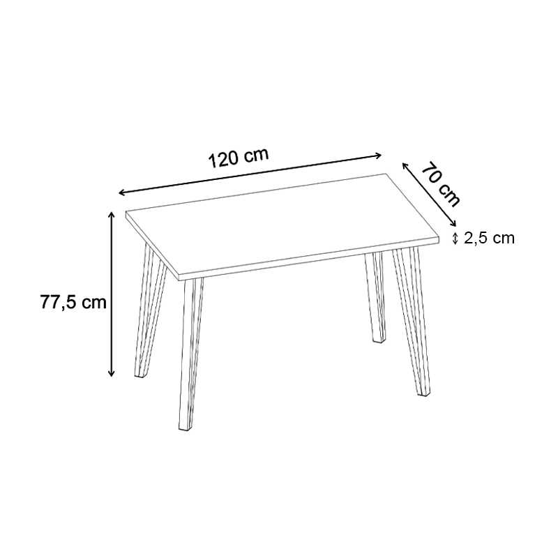 Τραπέζι Xana Megapap χρώμα sepet oak 120x70x77,5εκ. - Image 4