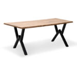 Τραπέζι Walter Megapap Mdf – μεταλλικό χρώμα ακακίας 140x80x75εκ.