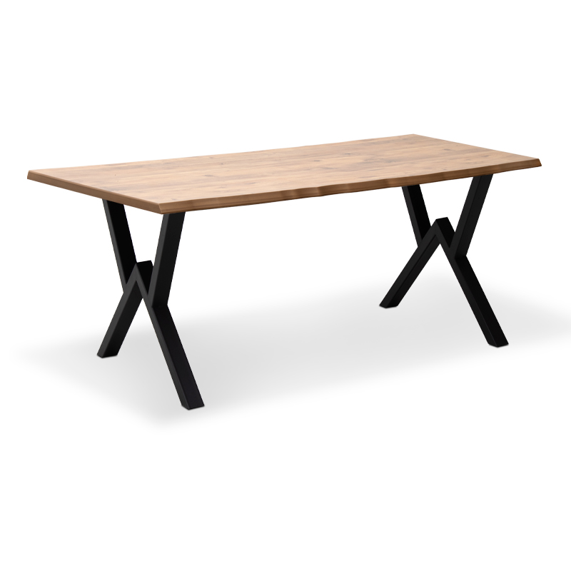 Τραπέζι Walter Megapap Mdf – μεταλλικό χρώμα ακακίας 140x80x75εκ.