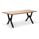 Τραπέζι Walter Megapap Mdf – μεταλλικό χρώμα ακακίας 160x80x75εκ.