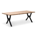 Τραπέζι Walter Megapap Mdf – μεταλλικό χρώμα ακακίας 200x100x75εκ.