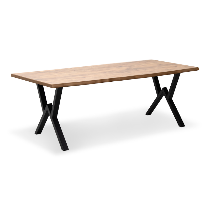 Τραπέζι Walter Megapap Mdf – μεταλλικό χρώμα ακακίας 200x100x75εκ.