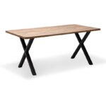 Τραπέζι Jeremy Megapap Mdf – μεταλλικό χρώμα ακακίας 140x80x75εκ.