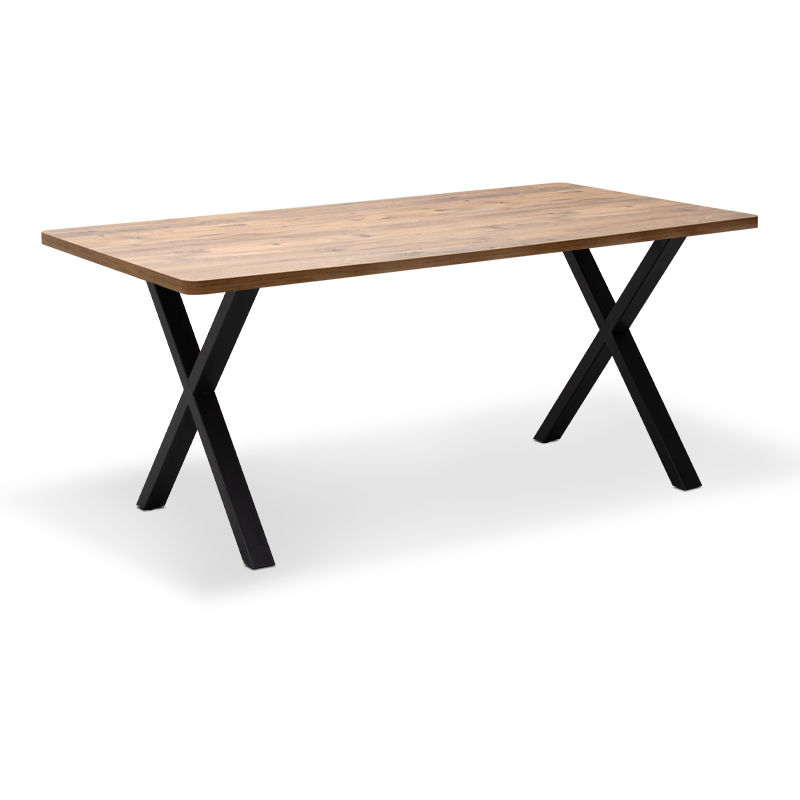 Τραπέζι Jeremy Megapap Mdf – μεταλλικό χρώμα ακακίας 140x80x75εκ.