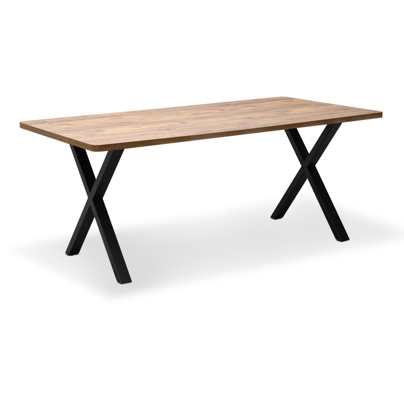 Τραπέζι Jeremy Megapap Mdf – μεταλλικό χρώμα ακακίας 160x80x75εκ.