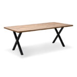 Τραπέζι Jeremy Megapap Mdf – μεταλλικό χρώμα ακακίας 200x100x75εκ.