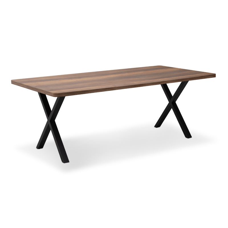 Τραπέζι Jeremy Megapap Mdf – μεταλλικό χρώμα καρυδί 200x100x75εκ.