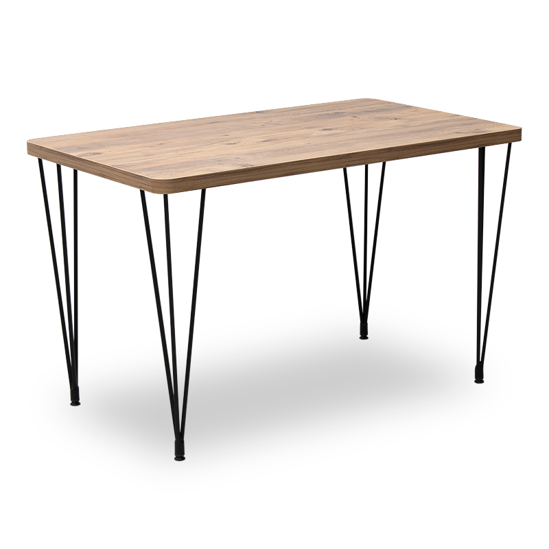 Τραπέζι Roger Megapap Mdf – μεταλλικό χρώμα ακακίας 120x70x75εκ.