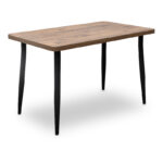 Τραπέζι Levico Megapap Mdf – μεταλλικό χρώμα ακακίας 130x75x75εκ.