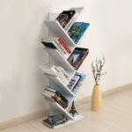 Βιβλιοθήκη Milton Megapap χρώμα λευκό 44x22x121εκ.