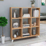 Βιβλιοθήκη Saul Megapap χρώμα pine oak 88,2x20x88,2εκ.