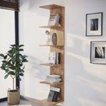 Βιβλιοθήκη – Ραφιέρα τοίχου Ogden Megapap χρώμα pine oak 34,5x30x180εκ.