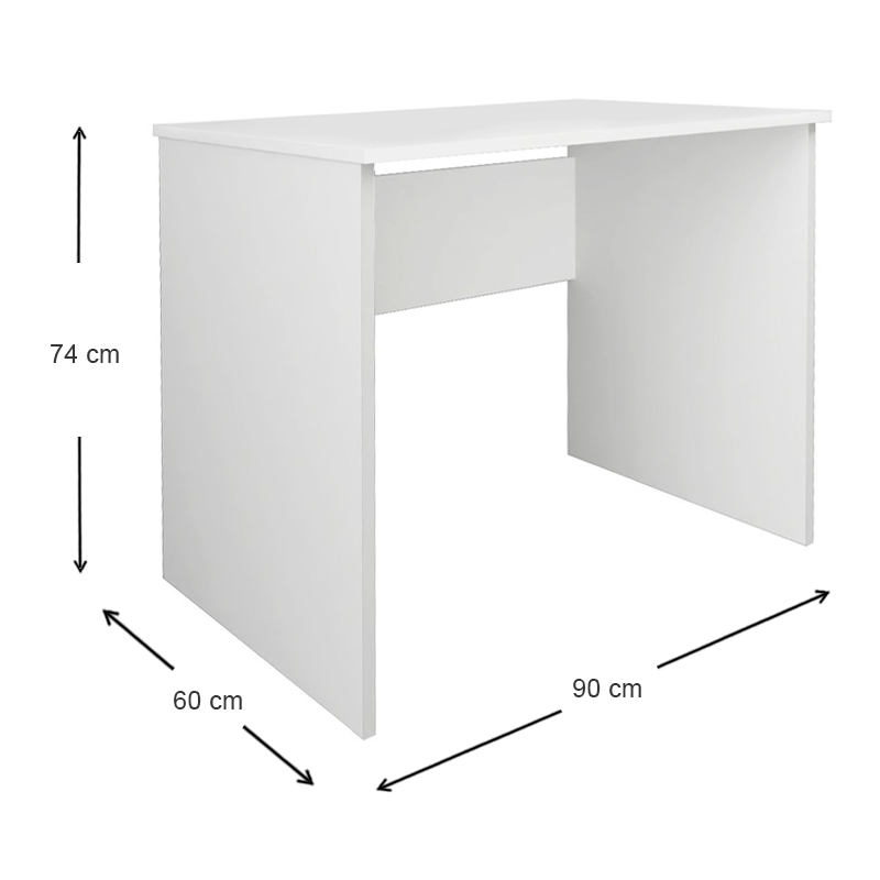 Γραφείο εργασίας Kalen Megapap χρώμα λευκό 90x60x74εκ. - Image 4