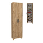 Ντουλάπα – Παπουτσοθήκη Lilly Megapap χρώμα pine oak 49x32x178εκ.