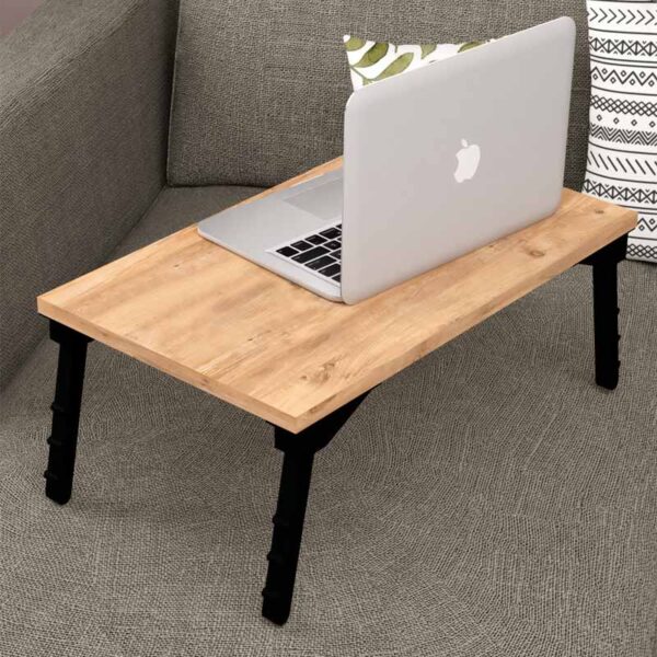 Τραπεζάκι laptop Sidon Megapap χρώμα pine oak 60×35,5×23,5εκ.