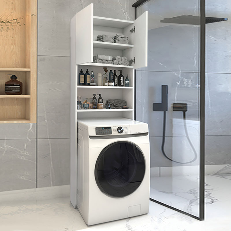 Έπιπλο πλυντηρίου Ramsey Megapap χρώμα λευκό 65x27x190,6εκ. - Image 2