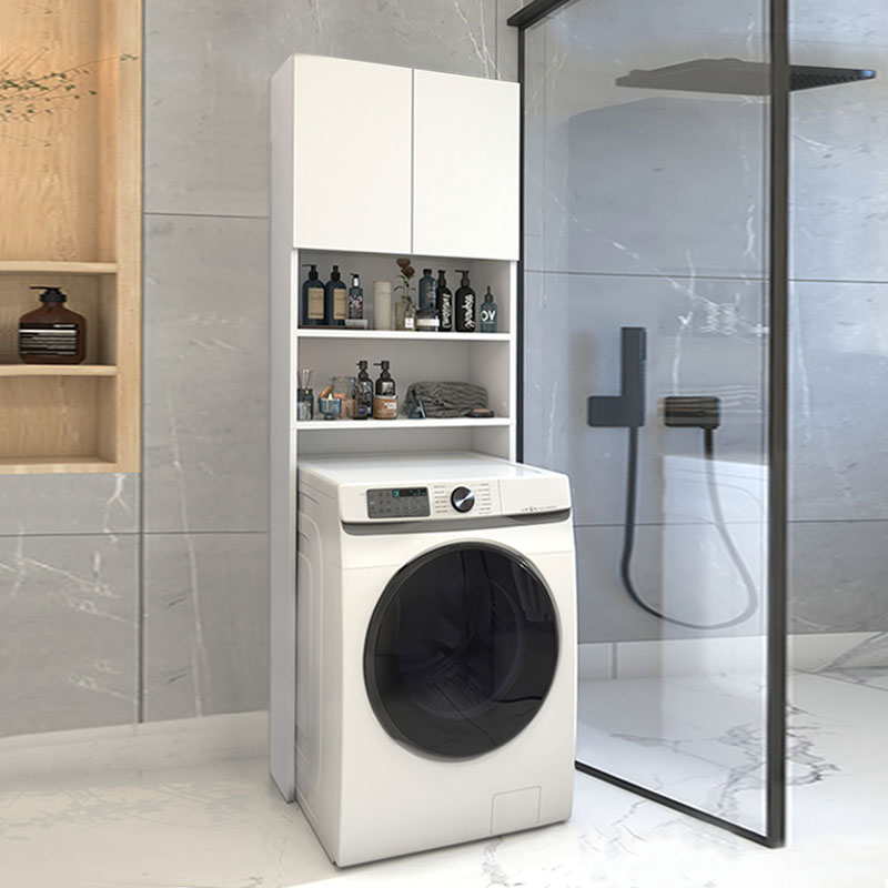 Έπιπλο πλυντηρίου Ramsey Megapap χρώμα λευκό 65x27x190,6εκ. - Image 3