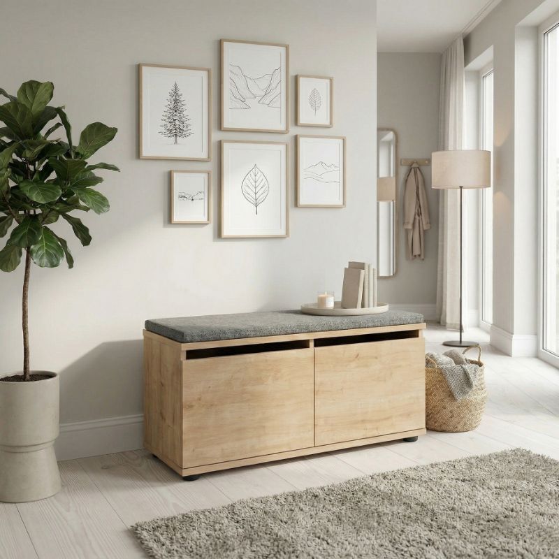 Παπουτσοθήκη Twain Megapap 8 ζευγών χρώμα sapphire oak 80x35x42εκ. - Image 3