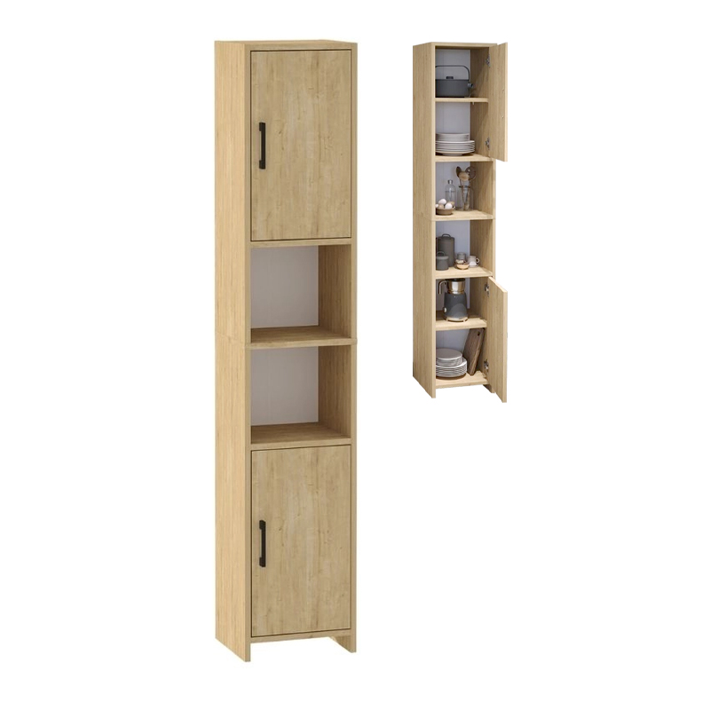 Ντουλάπι κουζίνας – μπάνιου Hobbes Megapap χρώμα sapphire oak 35x30x182,3εκ.