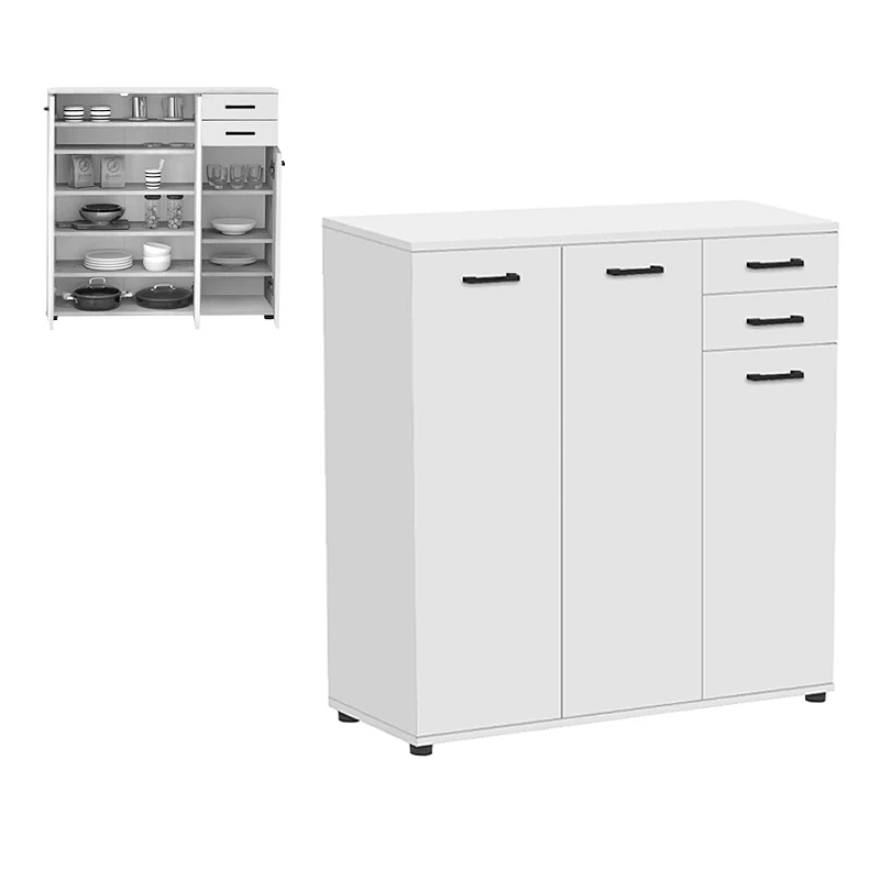 Παπουτσοθήκη – Ντουλάπι Polly Megapap χρώμα λευκό 108x35x108εκ.