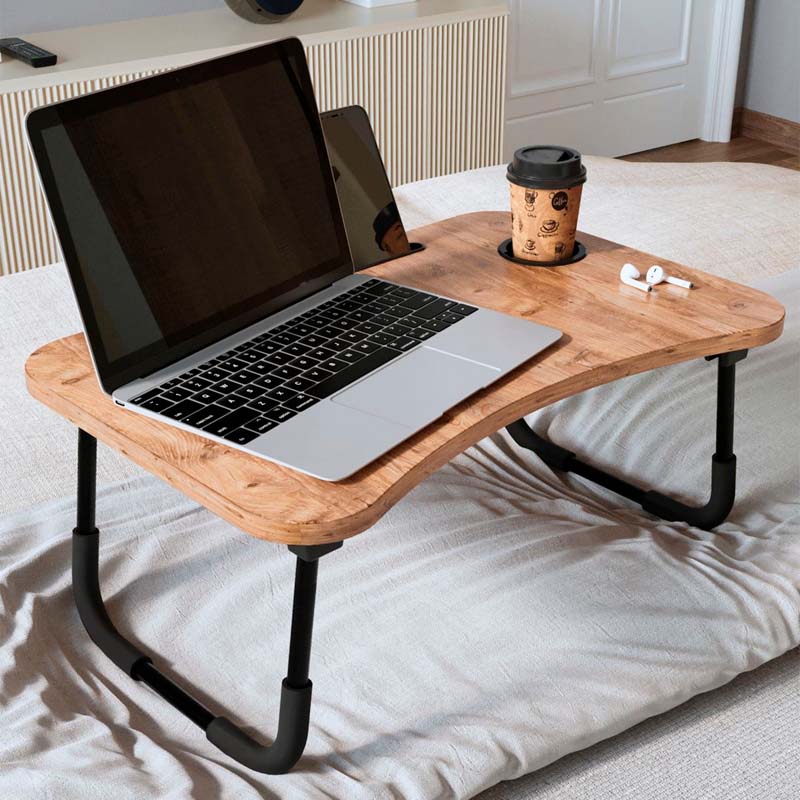 Τραπεζάκι laptop Sedon Megapap χρώμα pine oak 59,2×39,2×26,2εκ.