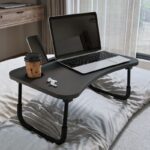 Τραπεζάκι laptop Sedon Megapap χρώμα ανθρακί 59,2×39,2×26,2εκ.