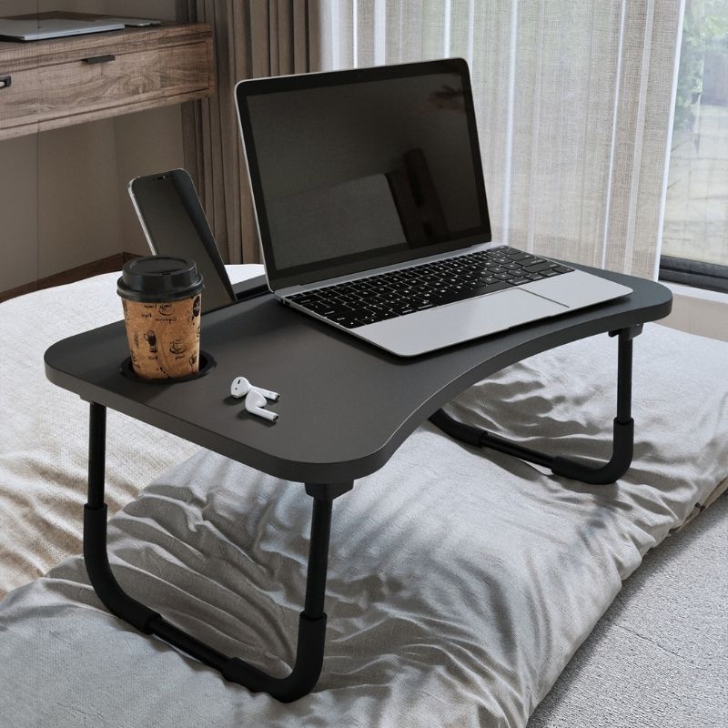 Τραπεζάκι laptop Sedon Megapap χρώμα ανθρακί 59,2×39,2×26,2εκ.
